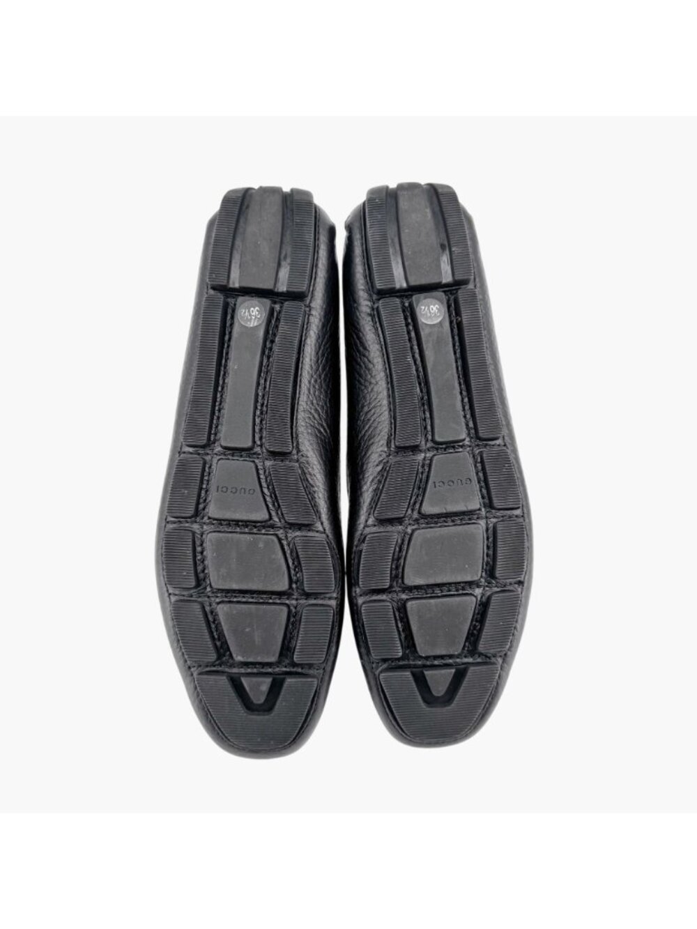 Gucci Interlocking GG Driving Loafers EU 36.5 US 6.5 Black Leather Flat Shoe - Picture 12 of 14